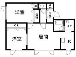 間取図画像 2LDK