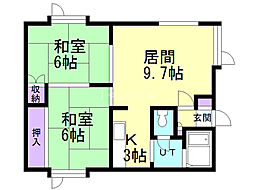 間取図画像 2LDK