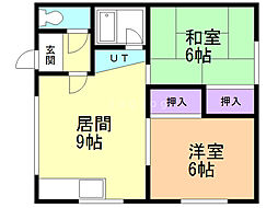 菅マンション 2DKの間取図画像