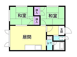 Y・Mレジデンス 2LDKの間取図画像
