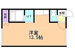 クレスハイツ ワンルームの間取図画像
