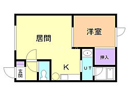 フリージアS 1LDKの間取図画像