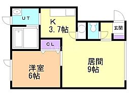 ポパイハウス 1LDKの間取図画像