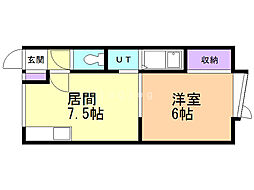 メゾンドクラス 1DKの間取図画像