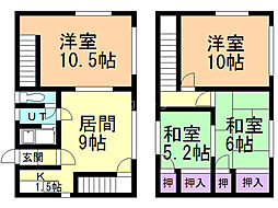 コーポタネザワ 4LDKの間取図画像
