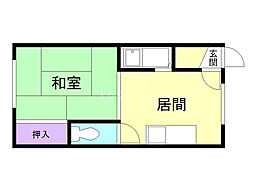 ハイツいこい 1DKの間取図画像