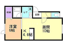 ARBRE1 1LDKの間取図画像