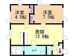 ハーバシティー浦見No.14 2LDKの間取図画像