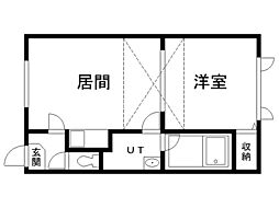 エステートインアース 1DKの間取図画像