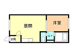 パークサイド貴 1LDKの間取図画像