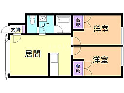 エステート21 2LDKの間取図画像