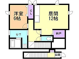 CONFORT昭和 1LDKの間取図画像