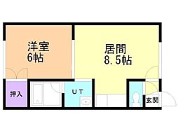 ウォームパレス 1LDKの間取図画像