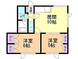 間取図画像 2LDK