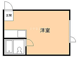 メゾンアミューズ ワンルームの間取図画像