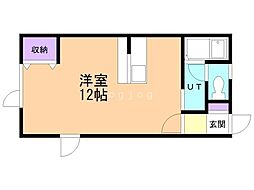 ハイツまほろ ワンルームの間取図画像
