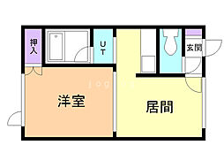 マキシム 1LDKの間取図画像