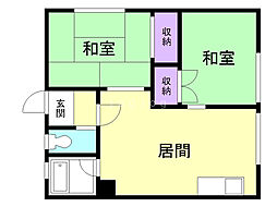 安藤マンション 2LDKの間取図画像