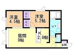 間取図画像 2LDK