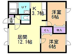 間取図画像 2LDK