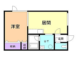 ドリーム 1DKの間取図画像