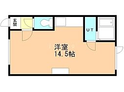パークヒルズ ワンルームの間取図画像