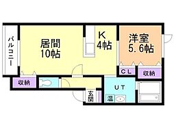 STARROAD 1LDKの間取図画像
