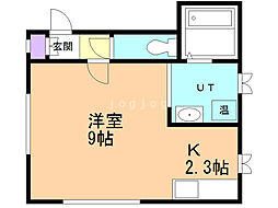 マリオット鳥取1 1Kの間取図画像