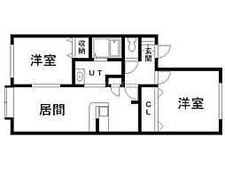 メゾン・ド・ルミニュー 2LDKの間取図画像