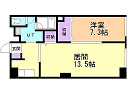 メゾンクシロ 1LDKの間取図画像