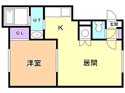 グリザイユ 1LDKの間取図画像