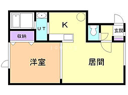 MS,YOU'04 1LDKの間取図画像