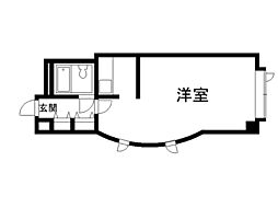 シャルマント芦野 1Kの間取図画像