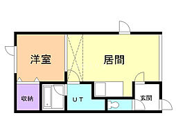 グランカーサ昭和 1LDKの間取図画像