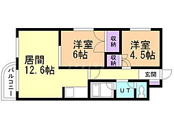 メゾン双葉 2LDKの間取図画像