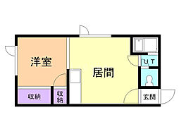 ライフフォグシティ 1DKの間取図画像