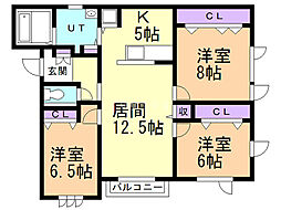 セルシオ共栄館 3LDKの間取図画像