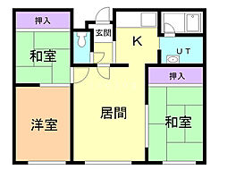 ハーバーヒルズ 3LDKの間取図画像