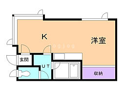 ラフィーネイン芦野 ワンルームの間取図画像