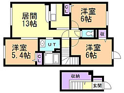 メゾフォルテ・ウエスト 3LDKの間取図画像