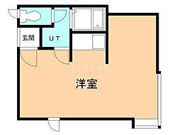 パステルタウンヒロ ワンルームの間取図画像