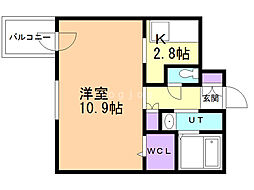 サンマリーナ 1Kの間取図画像