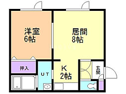 光昭ハイツ 1LDKの間取図画像
