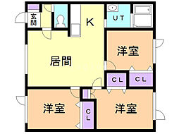ライトハウス1 3LDKの間取図画像