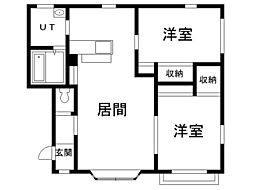 セルシオ文苑館 2LDKの間取図画像