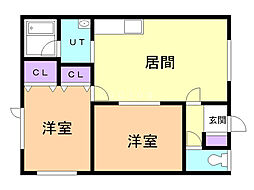 M.bayheals 2LDKの間取図画像