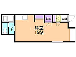 コーポ小川 ワンルームの間取図画像