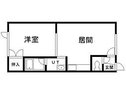 グランメゾン 1DKの間取図画像