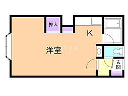 エーハイム ワンルームの間取図画像