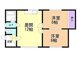 間取図画像 2LDK
